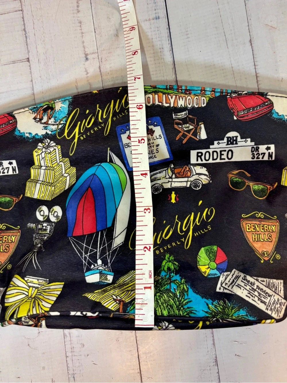 Nicole Miller Giorgio Beverly Hills Vintage Novelty Print Cosmetic Makeup Bag